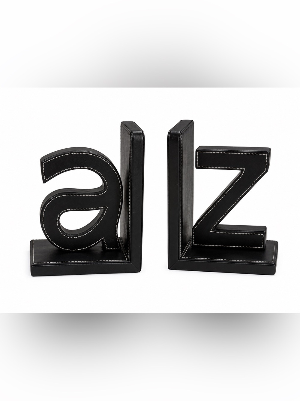 Leather-like Alphabet Bookends from Indigo - Home Accents
